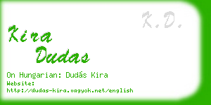 kira dudas business card
